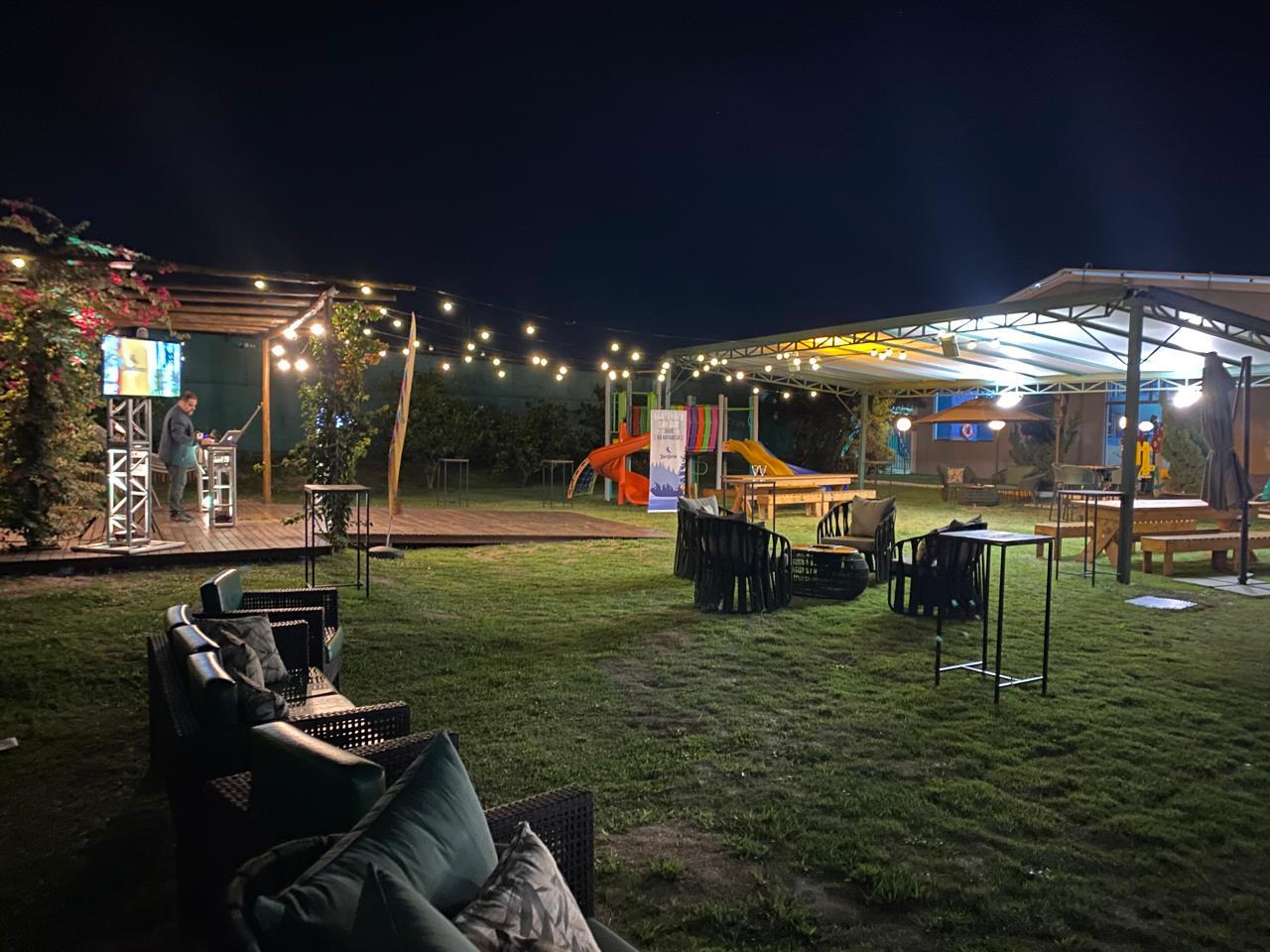 Área externa para festas